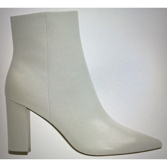 Marc Fisher Shoes - Marc Fisher Women's Ulani  Ivory Block Ankle Boots Shoes 9 Medium
